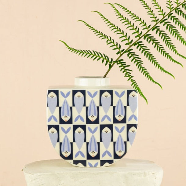 School Boat Vase
