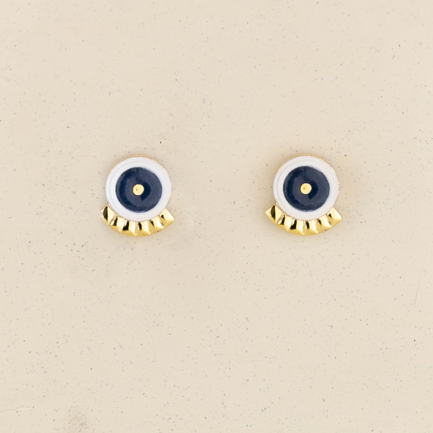 Golden Orb Stud Earrings