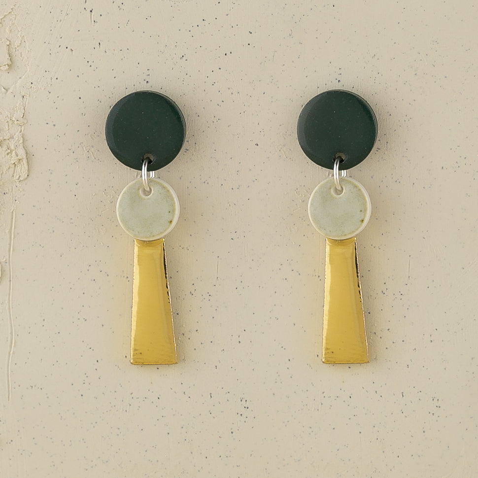 Small Porcelain Tassel Earrings