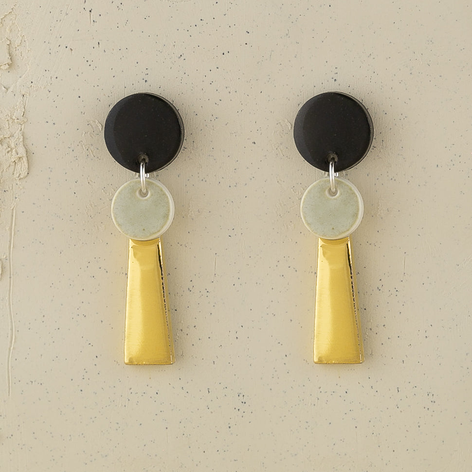 Small Porcelain Tassel Earrings