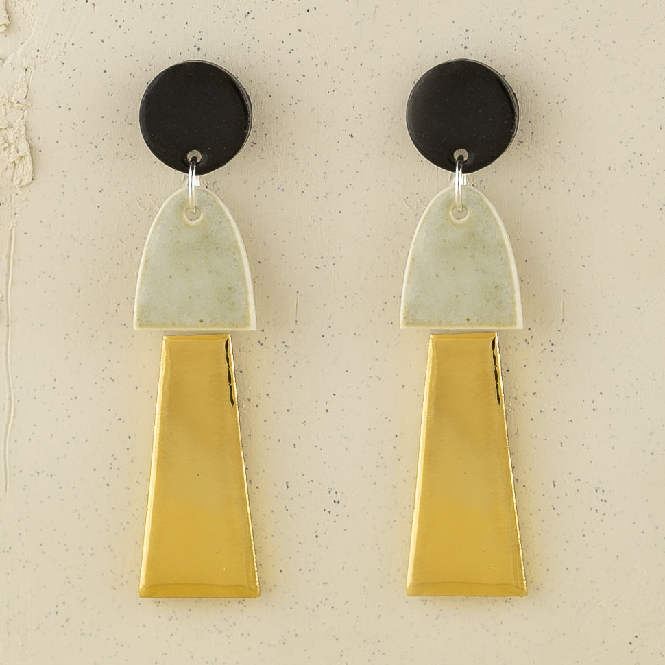 Big Porcelain Tassel Earrings