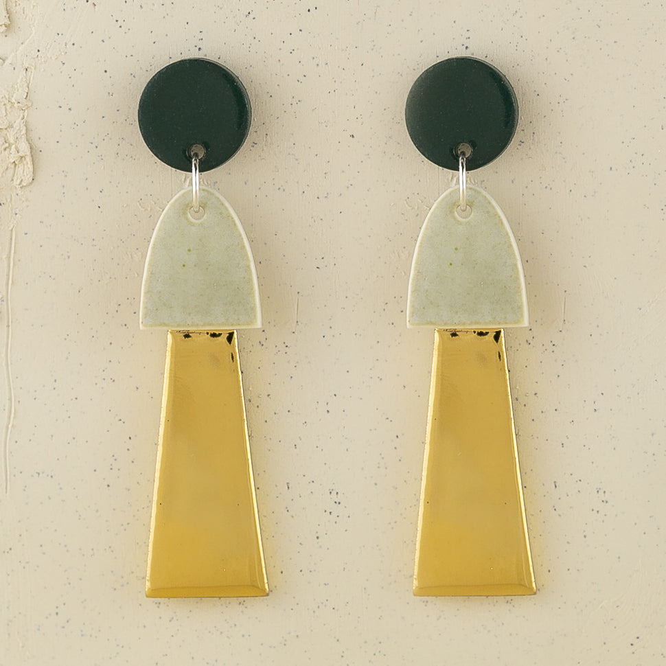 Big Porcelain Tassel Earrings