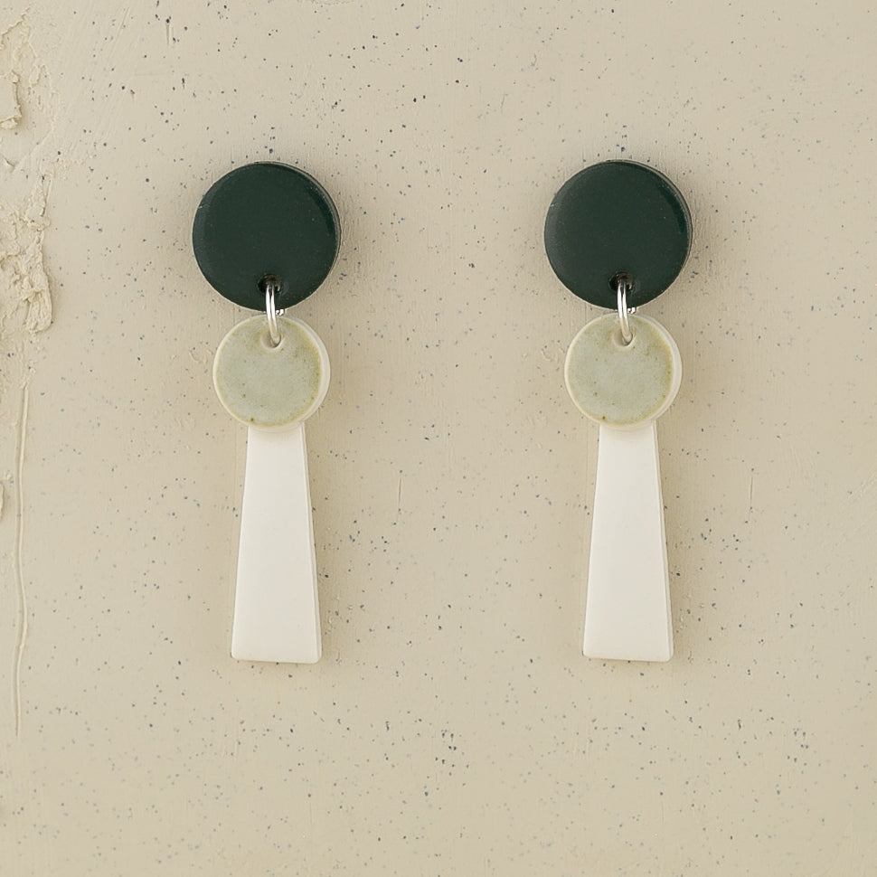 Small Porcelain Tassel Earrings