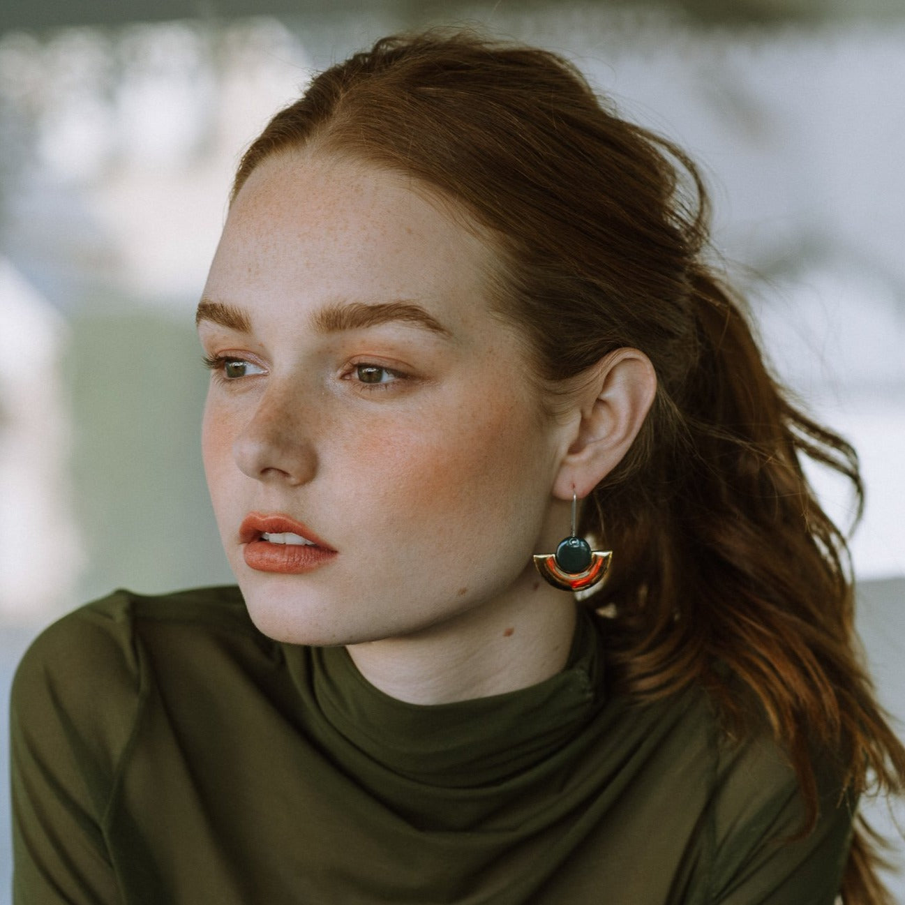 Crescent Drop Earrings